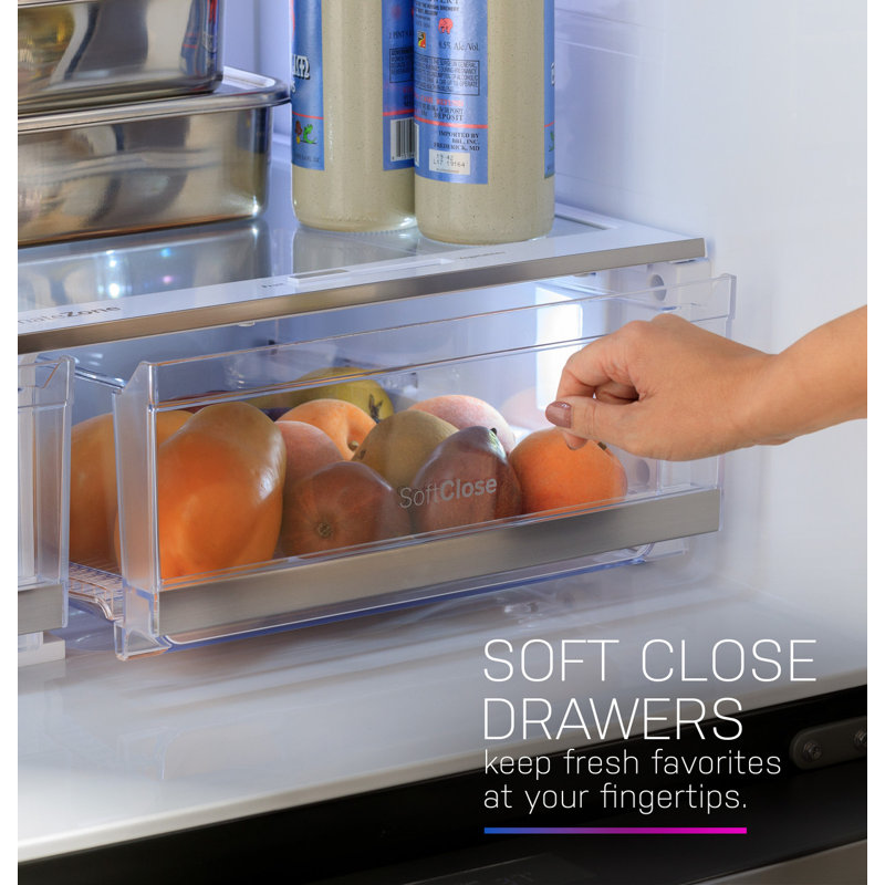 Ge Profile Series Energy Star® 28.7 Cu. Ft. Smart Fingerprint Resistant 4-Door French-Door Refrigerator With Dual-Dispense Autofill Pitcher
