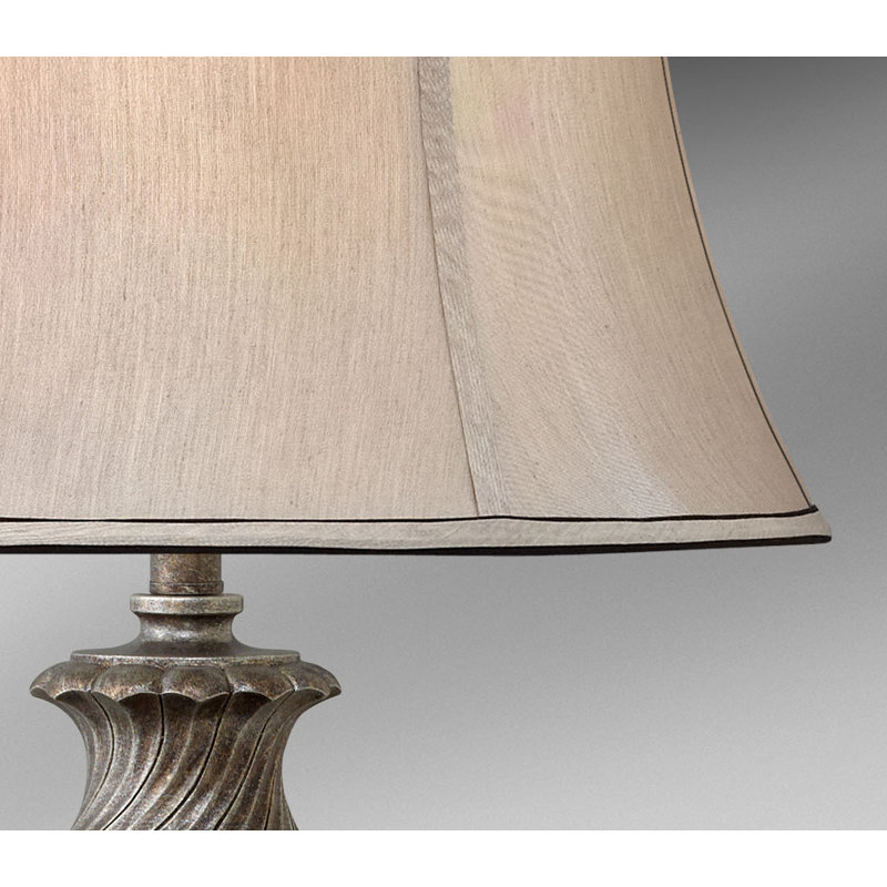 Mulinello 30 in. Aged Silver with Black Table Lamp