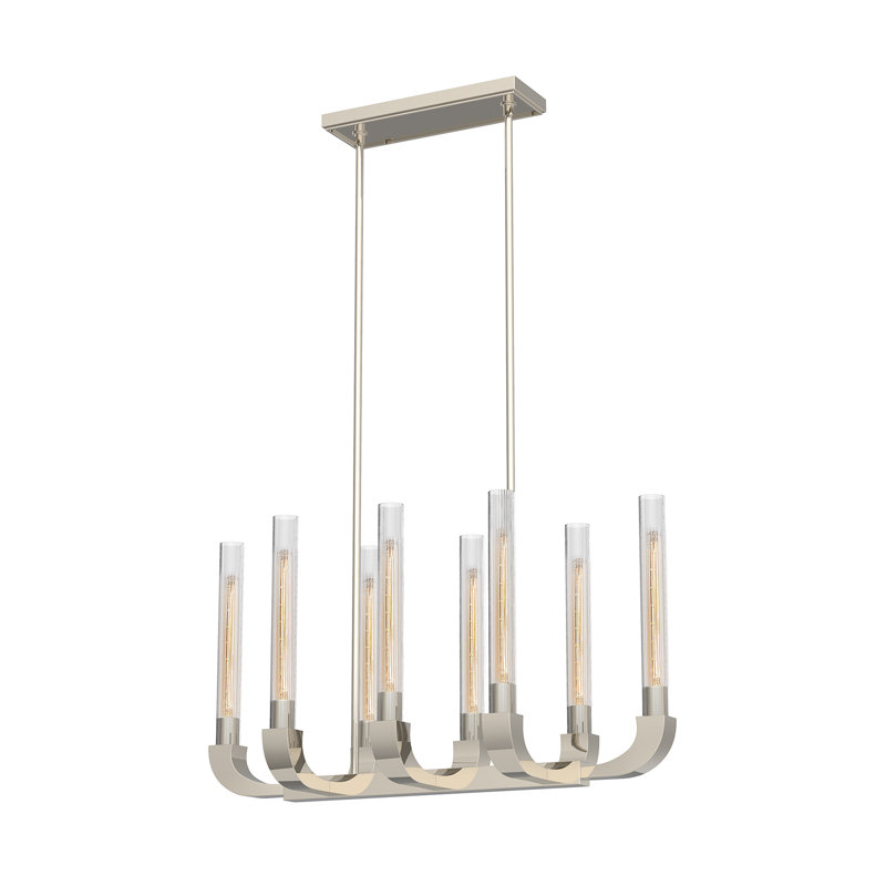 Flute 8 - Light Pendant, Polished Nickel