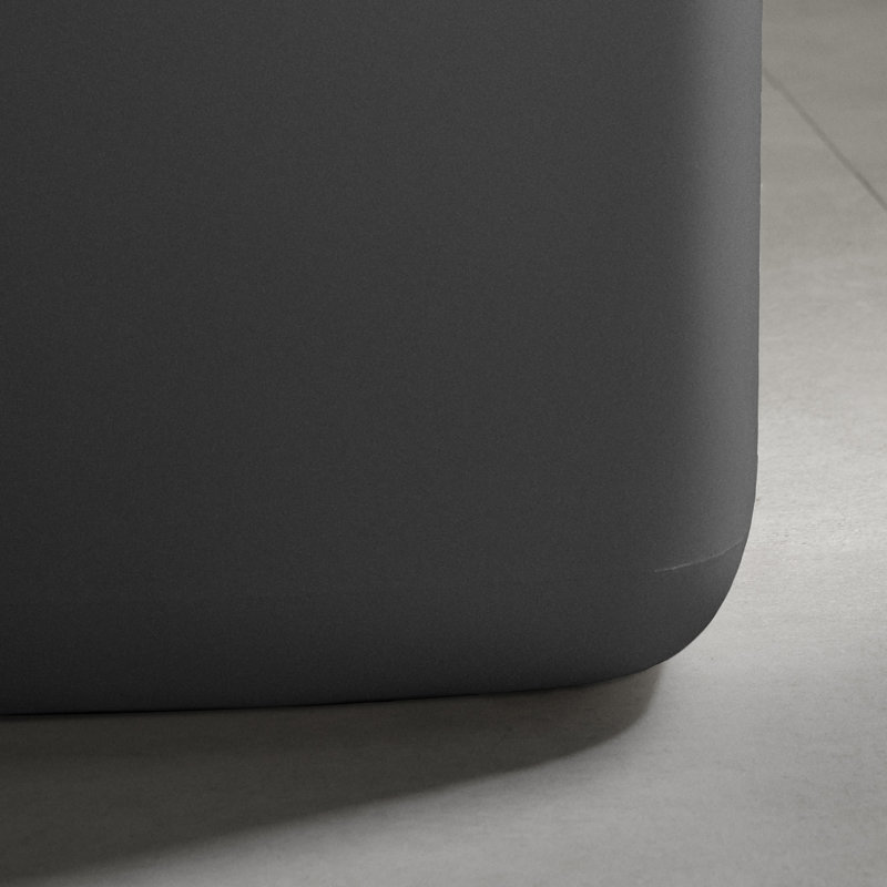 Table d'appoint d'extérieur en plastique Dalya, Gris foncé