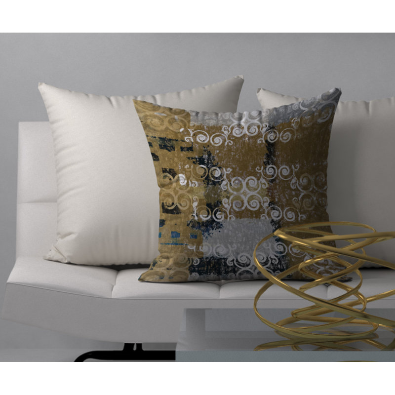 Abstract Reversible Throw Pillow, 20" x 20"