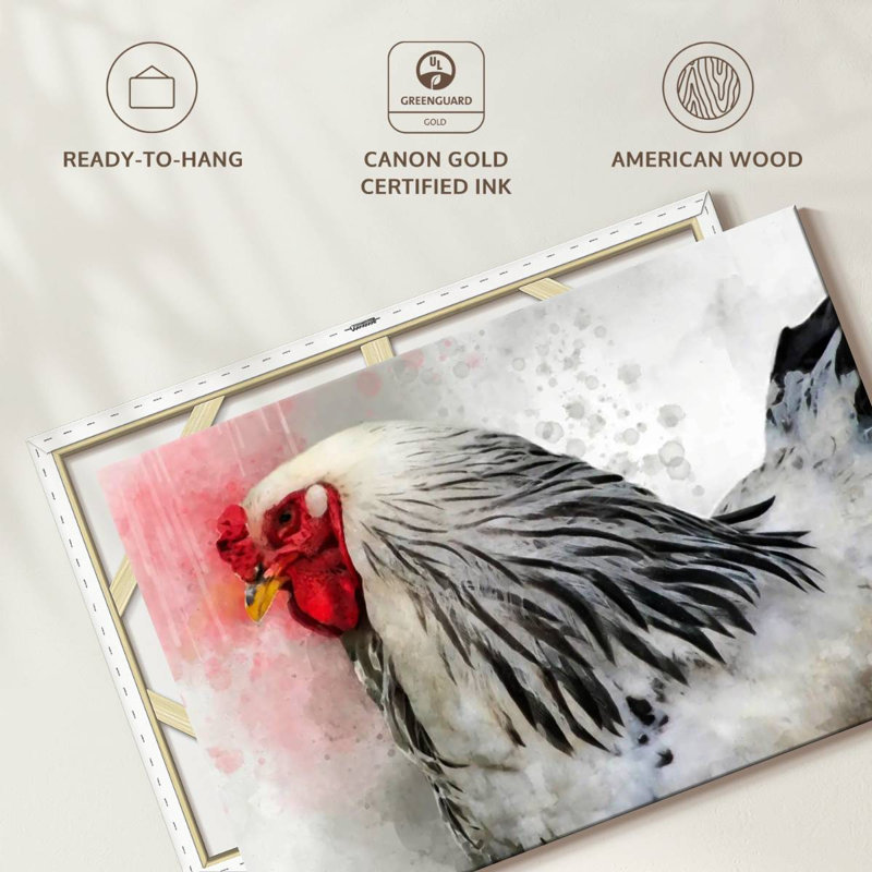 Brampt Brahma Rooster, 16" H x 24" W