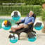 Chaise pliante Adirondack avec repose-pieds rétractable et porte-gobelet, réglable à 3 positions pour le patio, assise extérieure toutes saisons-343453725