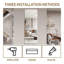 Miroir de coin 65 "x 24" sans cadre