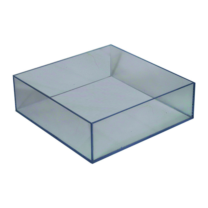 Clear Acrylic Square Accessory Bowl, 3" H x 5" W x 5" D