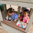 Cozy Escape Wooden Outdoor Two-Story Playhouse with Tube Slide, Kitchen, Rock Wall and Bench - Natural
