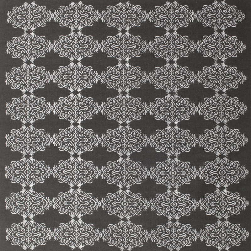 Tapis de zone noire contemporaine, Carré 6 pi