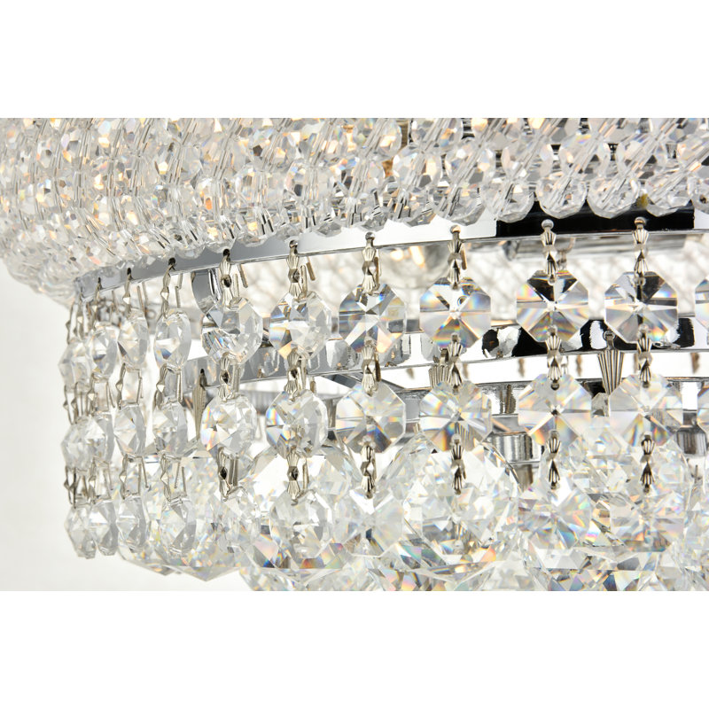 Plafonnier encastré 4 lumières 12 po Primo, Chrome
