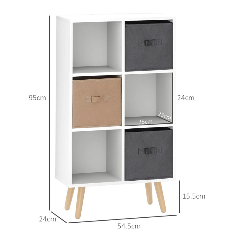 54.5cm W Manufactured Wood Shelving Unit