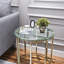 Padmukh Round Tempered Glass Table Top Clear Glass Round Polished Edge -283855453