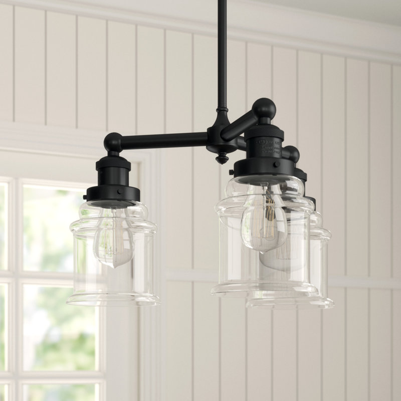 Donson 3 - Light Dimmable Classic / Traditional Chandelier, Clear, 6 Watt Vinage LED Bulb, Polished Chrome