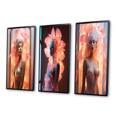«Pink Cabaret Sensual Dancer VI», ensemble de 3 reproductions