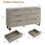 Commode 6/7 tiroirs pour la chambre à coucher, commode en bois autoportante, armoire de rangement moderne pour le salon, le vestibule, le couloir-810597386