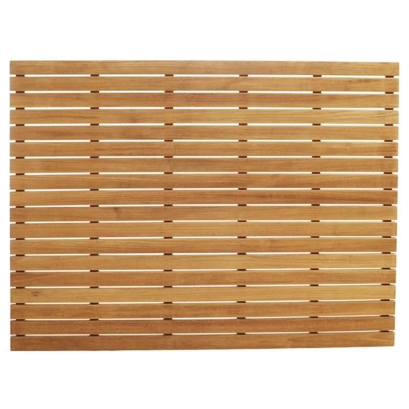Solid Wood Shower Mat, 1.5" H x 36" W x 48" L
