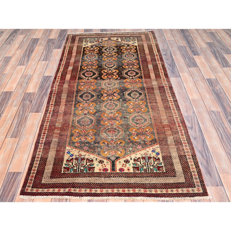 3'3"x6'6" Brown Old Persian Baluch Distinct Worn Down Pure Wool Rustic Look Exc Cond Rug 77694E5045CF4F9B8EC6DE55B13E4D8C