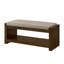 Banc d'appoint de 40 po avec étagère à chaussures inférieure, banc de siège rembourré pour le salon, banc de bout de lit compact moderne avec rangement pour sièges de chambre à coucher, coussin amovible-1451209170-1451208744