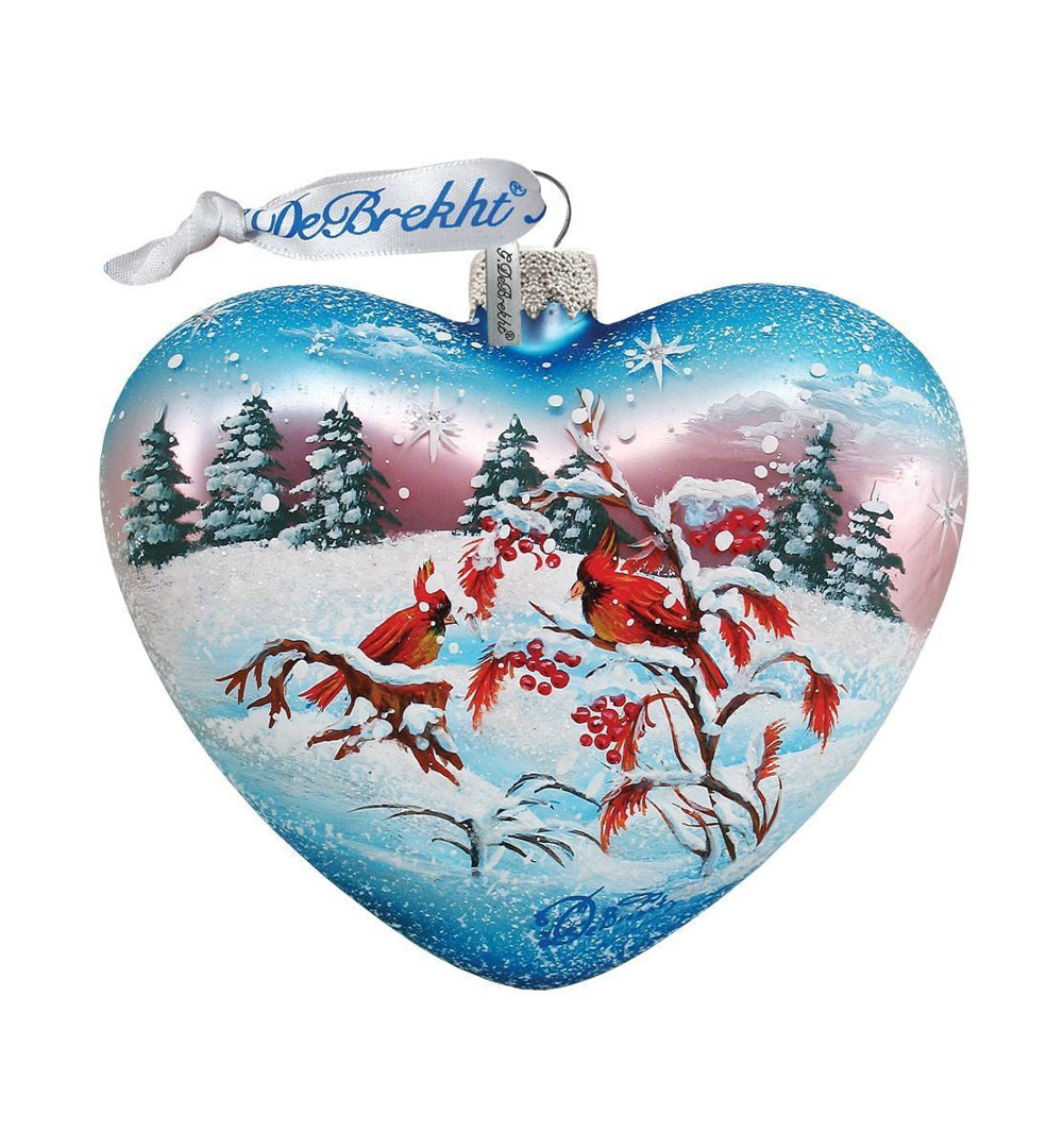 Holiday Splendor 3.5'' Handmade Glass Holiday Shaped Ornament G Debrekht