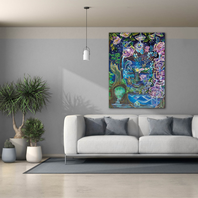  «The Mind's Garden» par Verena Wild, art mural sur toile, H 54 po x l 40 po