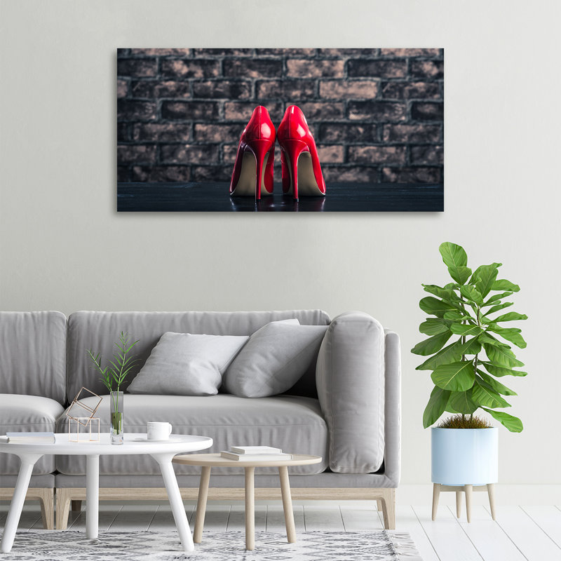 Red Heels - Wrapped Canvas Print