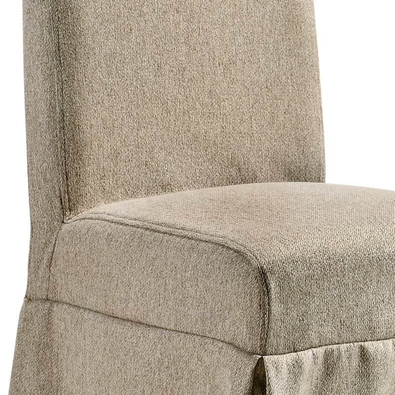Chaises d'appoint à dossier serré avec jupe (ensemble de 2)