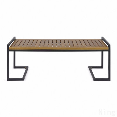 Banc industriel en bois et métal
