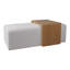  Repose-pieds rectangulaire avec accents en bois Mylas