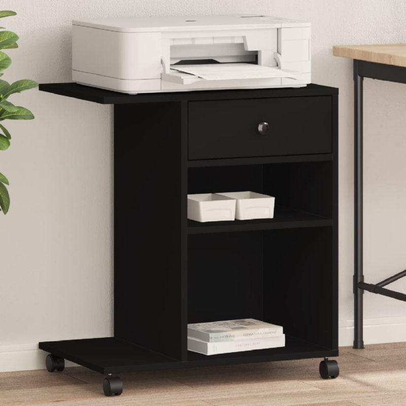 68.5cm H x 60cm W Printer Stand, Black