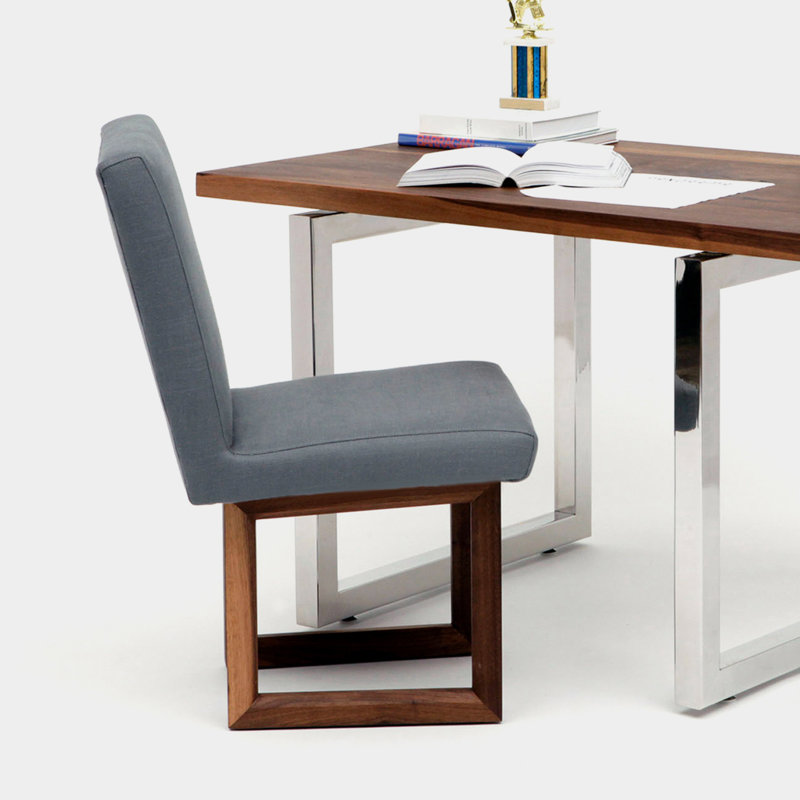 C2 W Upholstered Dining Chair, Mineral Velvet