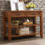 Console avec 2 tiroirs de rangement et 2 tablettes de style Mid-Century Buffet en bois massif de 42 po pour le salon, la cuisine, la salle à manger, le vestibule, le vestibule, le brun (W120284579)-67806577