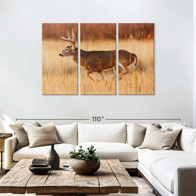 Brampt Running Buck, 48" H x 74" W