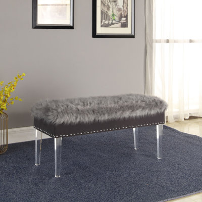 Contemporary Chic Clear Acrylic Storage Bench