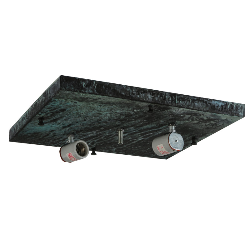 Dragica 4 - Light Flush Mount, Verdigris, Amber
