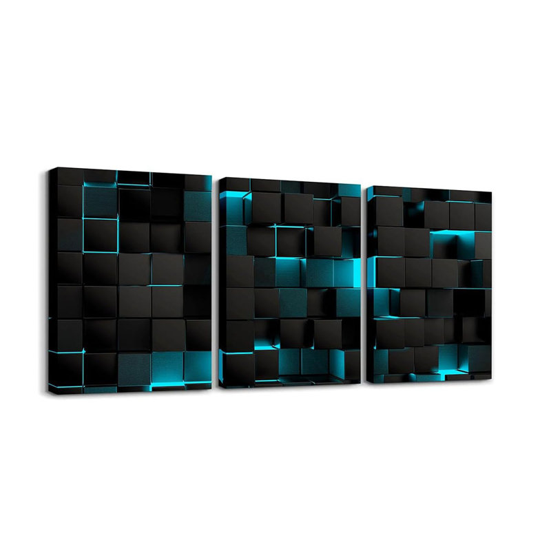 3 Piece Wrapped Canvas Wall Art