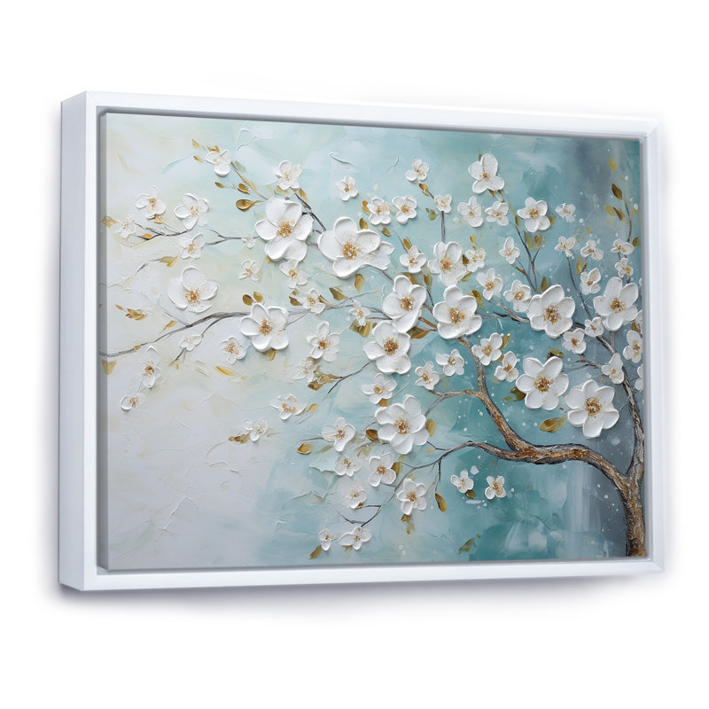 Dogwood Serenity Magical Tree II sur impression sur toile, H 30 po x l 40 po x P 1,5 po, Cadre flottant blanc