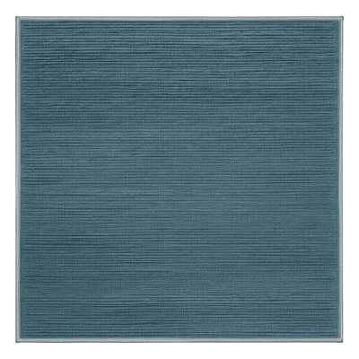 Machine Washable Solid Blue Area Rug