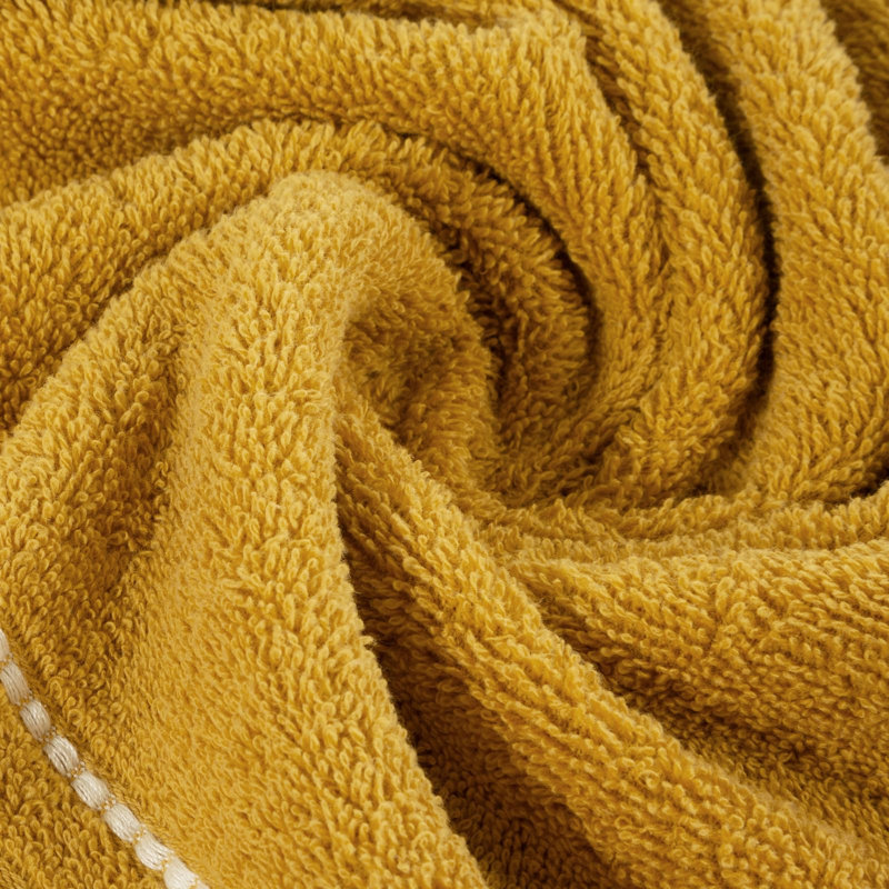 Hydiyah Midweight Jacquard Hand Towel, Mustard