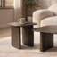 Table d'appoint Mid-Century moderne en bois de manguier massif - Moka