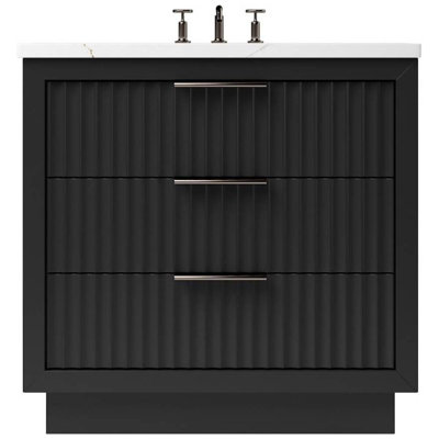 Meuble-lavabo simple à trois tiroirs Lecrieú