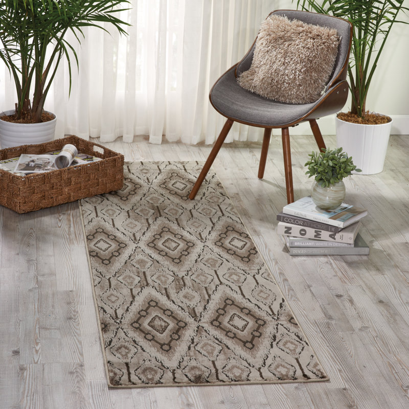 Ramas Machine Woven Beige Rug, Runner 66 x 229cm
