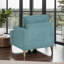 Chaise de salon moderne - revêtement en chenille moelleux avec base en or brossé-1152823308