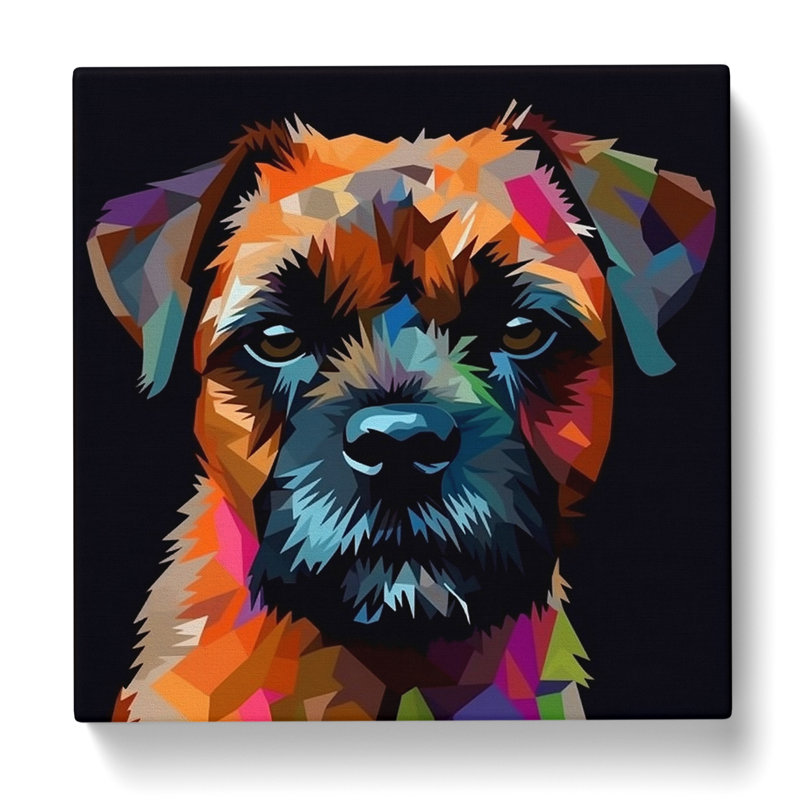 Border Terrier Graphic Art - Print, 50cm H x 50cm W x 3cm D