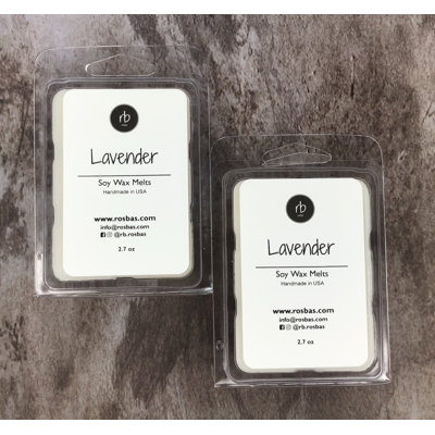 Lavande, soja, cire fondante - parfum propre et sans flamme - coulé à la main, durable, fabriqué aux États-Unis