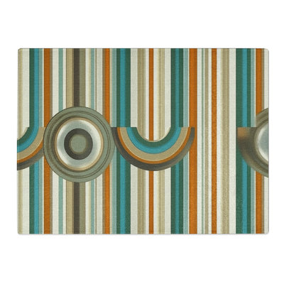 Funky Retro Pattern Vol.7  Glass Chopping Board
