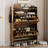 20-Pair Shoe Storage Cabinet with 2 Flip-Down Drawers, 2 Shelves & Adjustable Shelves, Side Hooks-852188278