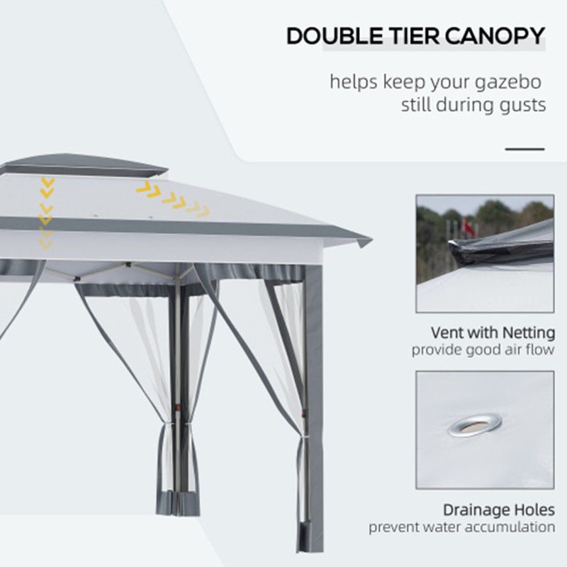 Pop Up Canopy Tent with Netting and Carry Bag