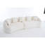Canapé incurvé incurvé, canapé modulaire à compression de 110 po, blanc haute densité, canapé-lit pour le salon et la chambre à coucher, salon, chenille