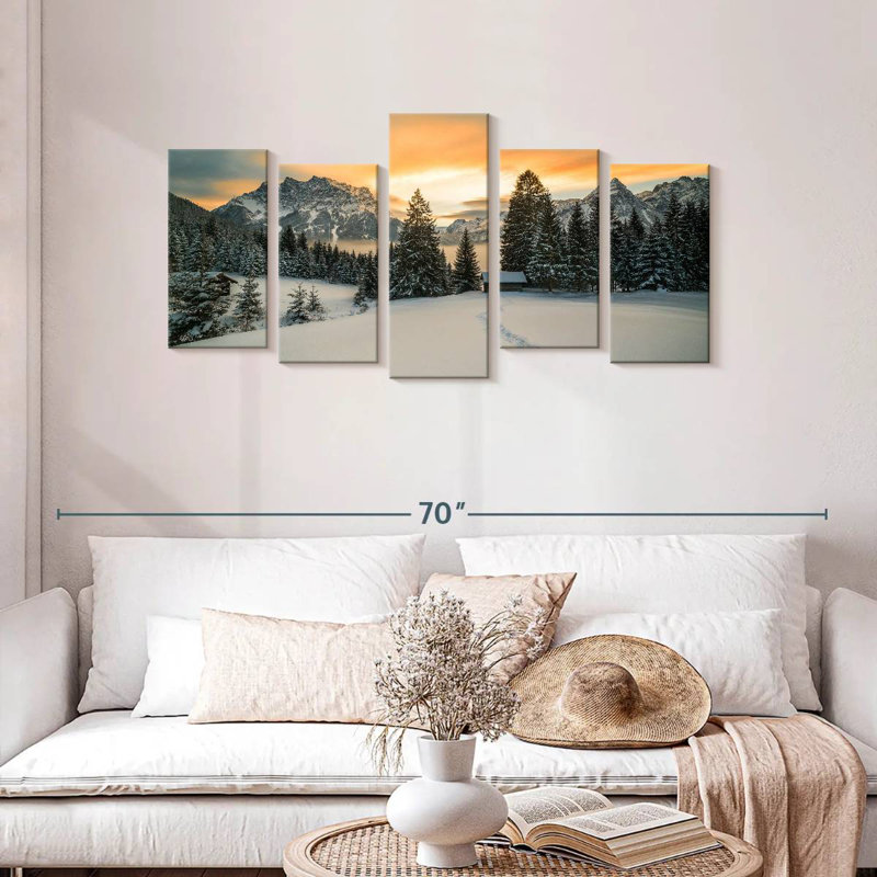Paysage d'hiver Alvord Tyrol, H 24 po x l 49 po