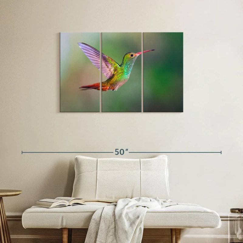 Iridescent Hummingbird, 24" H x 38" W