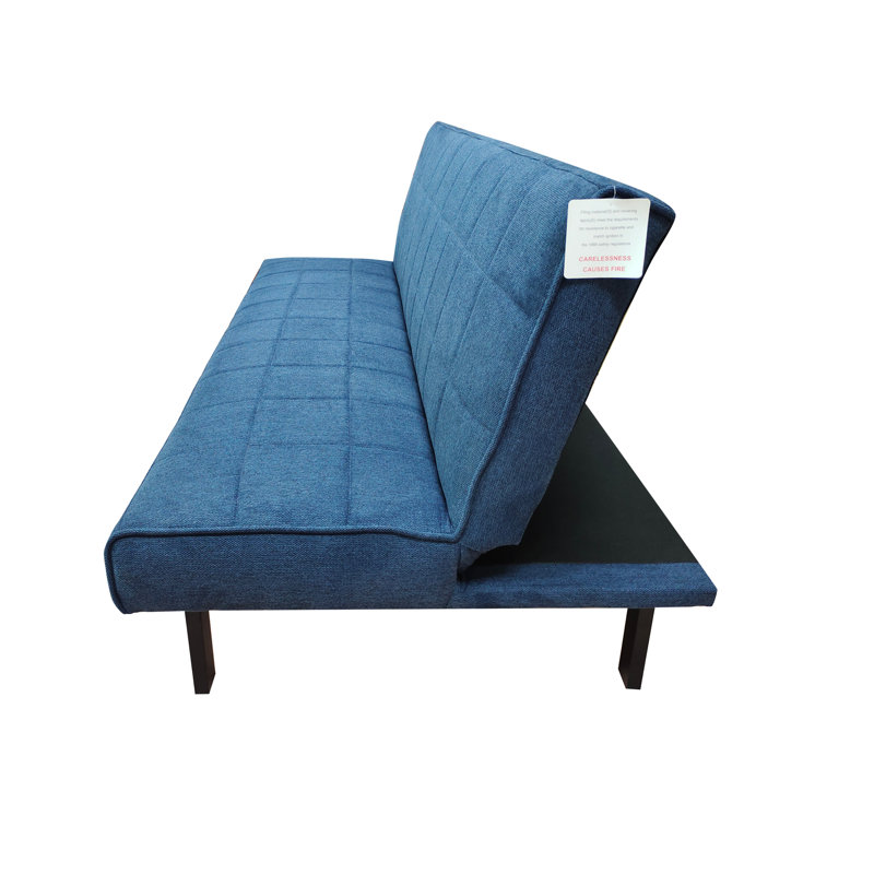 3 Seater Linen Sofa Bed, Navy