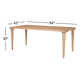 Redrow 84 L X 42 W X 30 H - Rectangular Oak Table